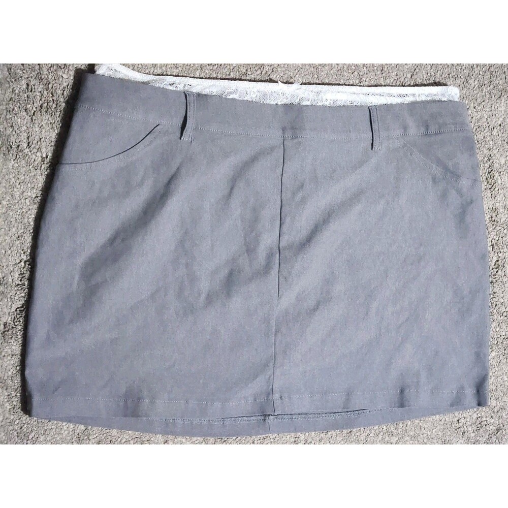 Wild Fable Women's Peek-A-Boo Lace Mini-Skirt - Gray Size X Large